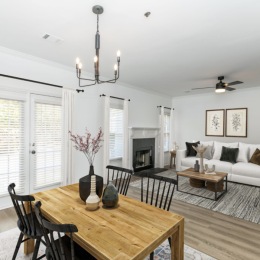 dining area with a wooden table