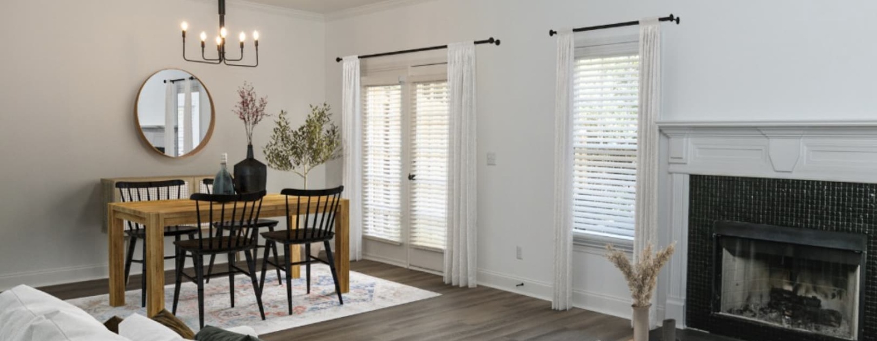 living area with easy access to other rooms